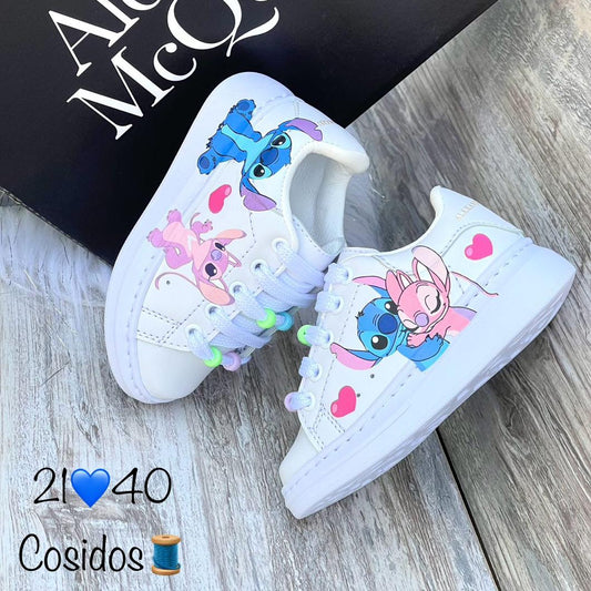 Tenis infantiles Stitch y Angela
