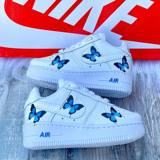 Tenis infantiles de Mariposas Azules