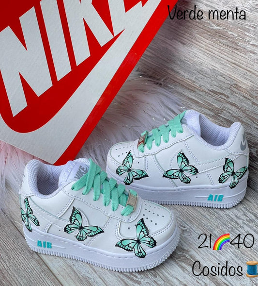 Tenis infantiles de Mariposas Verdementa
