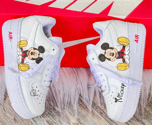 Tenis infantiles de Mickey Mouse blanco